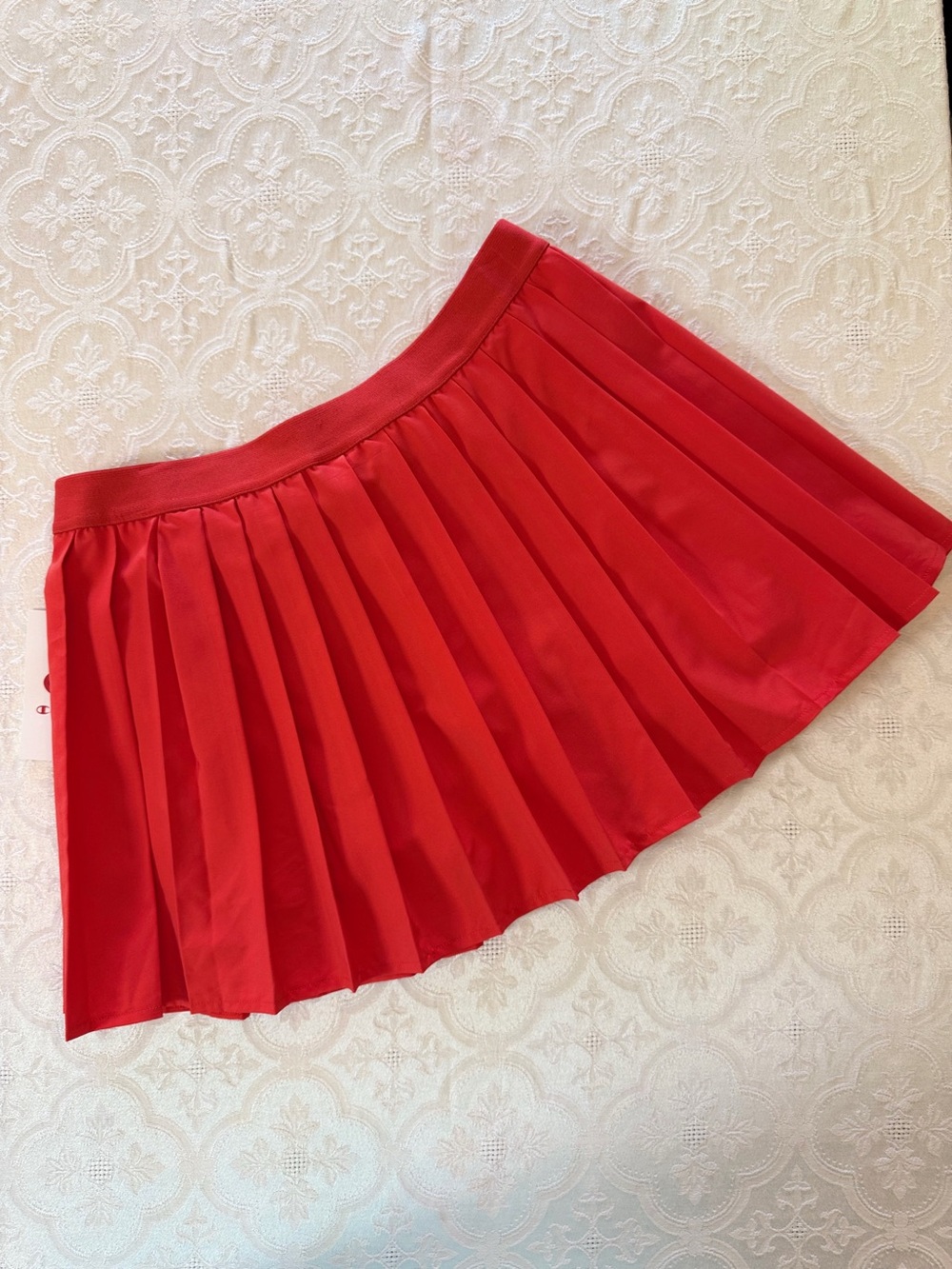 Champion Girls XL 16 Red Pleated Tennis Skort Built In Shorts NWT Athletic - Picture 9 of 11